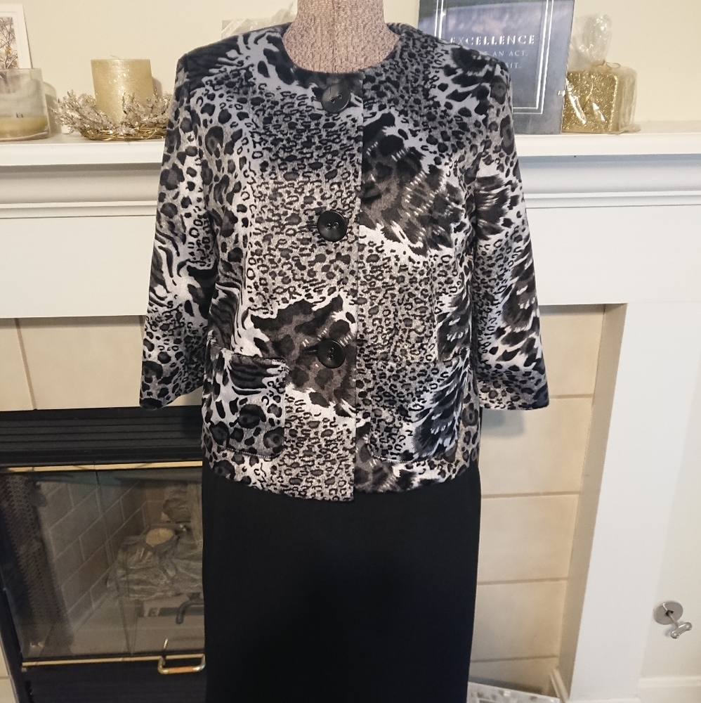Ruby Rd Blazer - Leopard Print